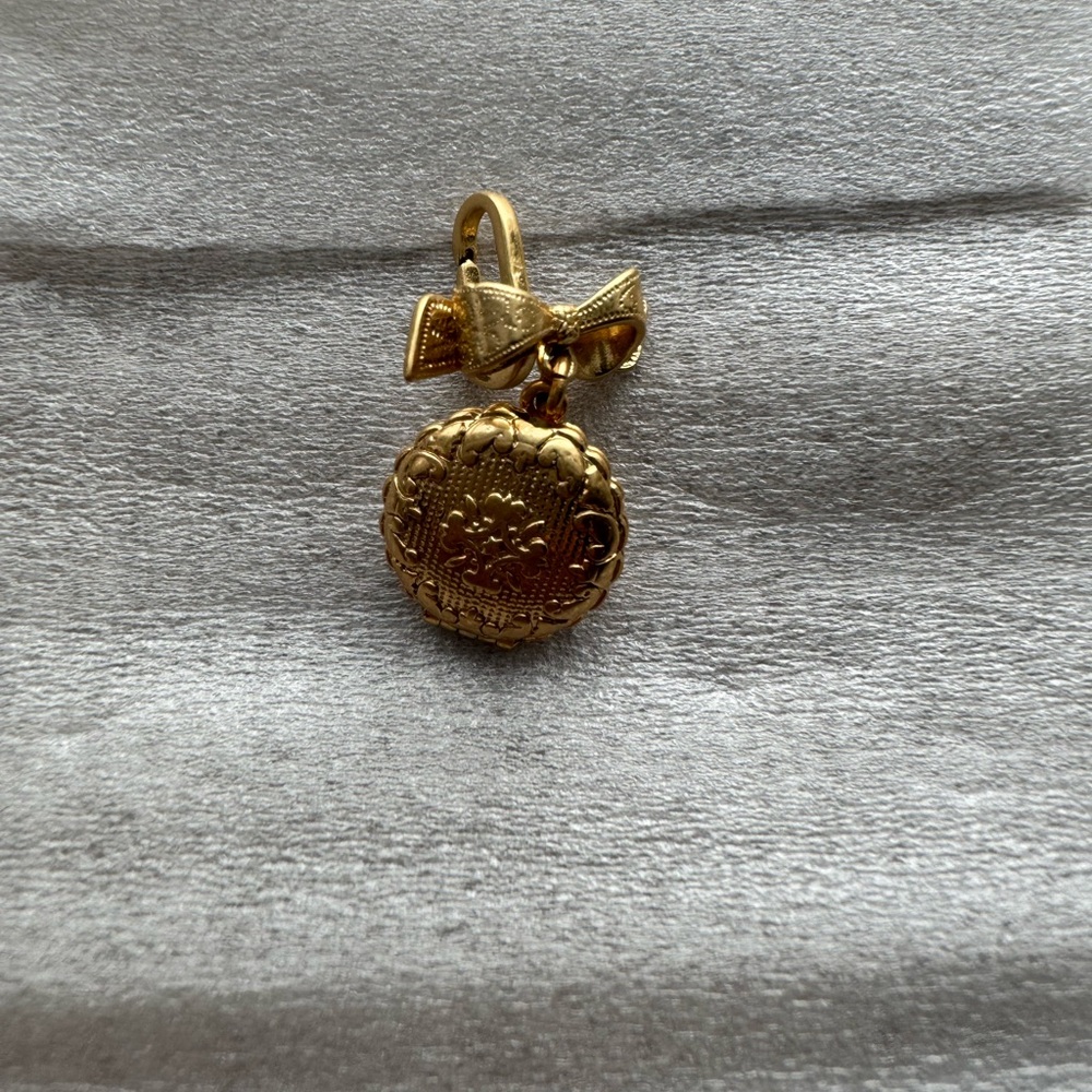 Clare V Gold locket charm